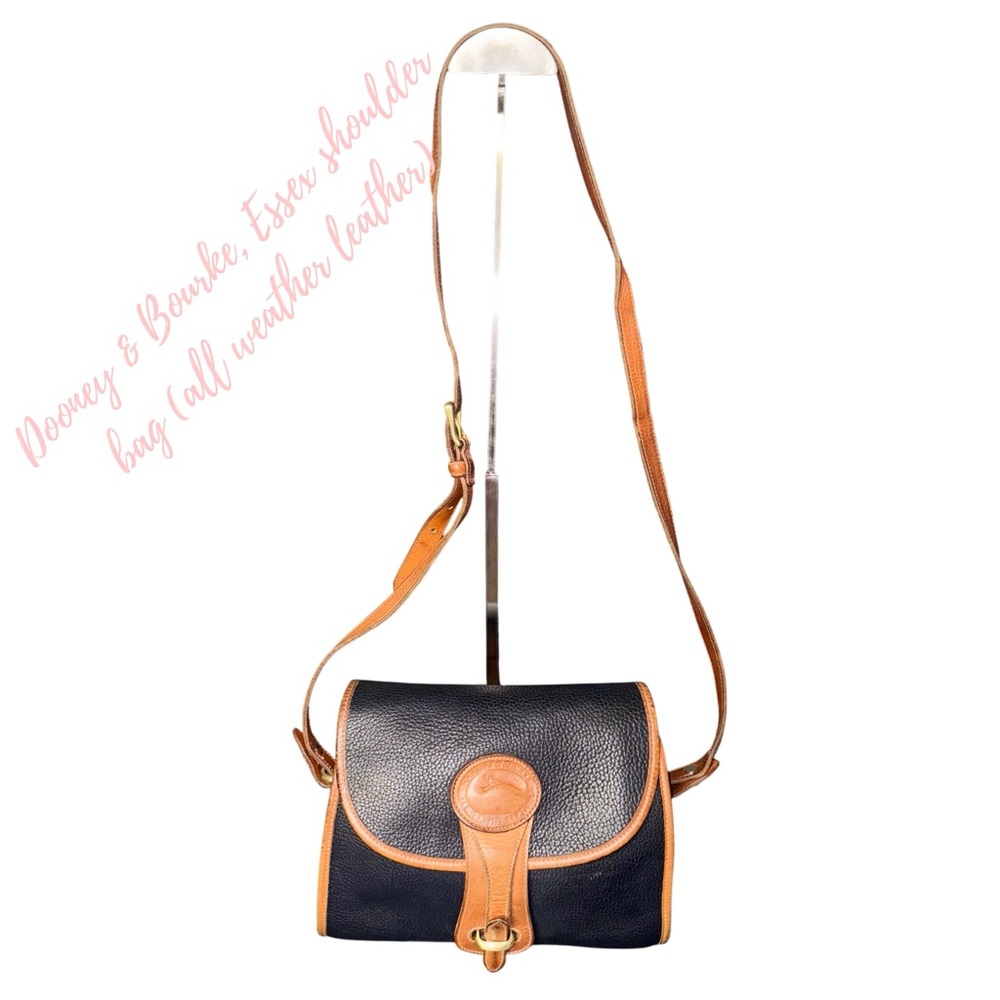 Dooney & Bourke, Vintage Essex shoulder/crossbody bag (all weather leather) Navy
